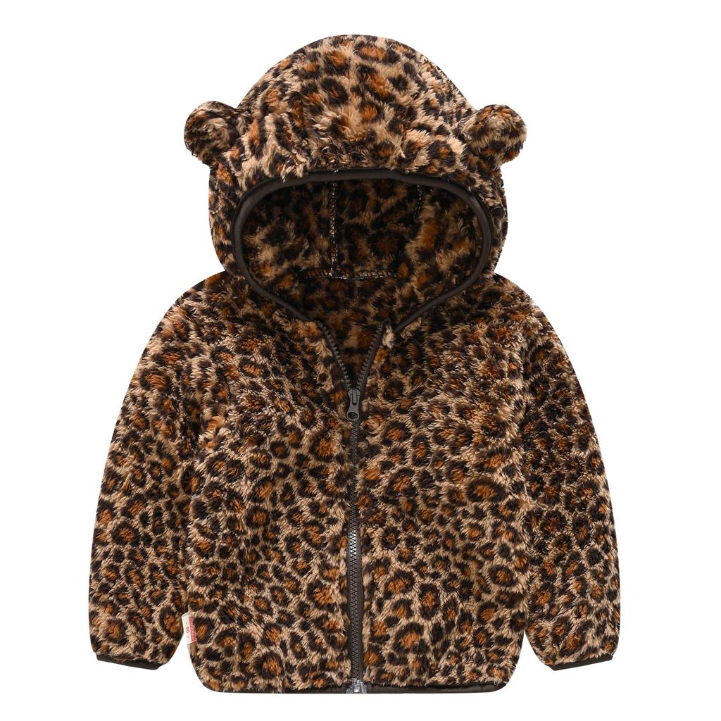 Милая куртка с ушками медведя для младенцев и малышей, мужская и женская, однотонная куртка с капюшоном для младенцев, детский шерстяной свитер