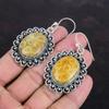 Fossil Coral Earring Handmade Drop Earrings Top Quality Gemstone Jewelry 925 Sterling Silver Earring Latest Design Jewelry Anniversary Gifts