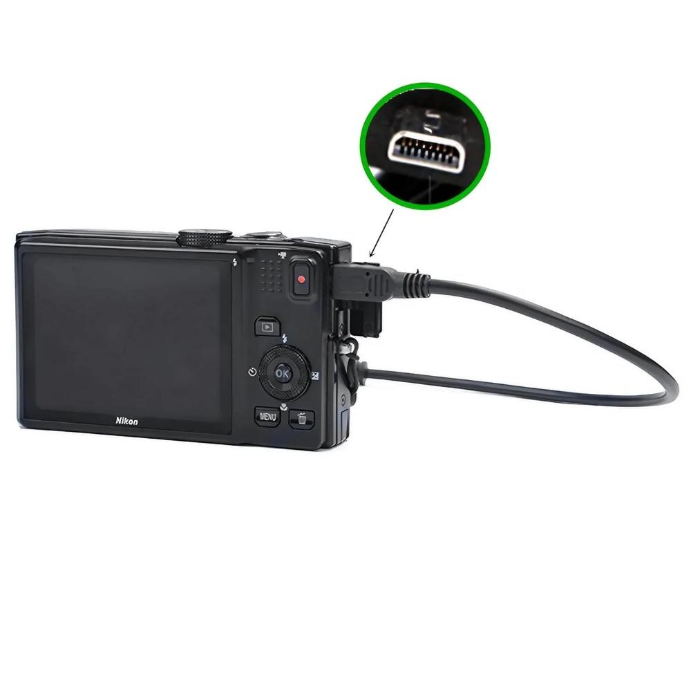 Type‑C to Mini 8Pin Camera Data Cable UC‑E6 UC‑E16 UC‑E17 USB C Picture Transfer Charging Cord For Nikon Coolpix DSLR D7100 Digital Camera
