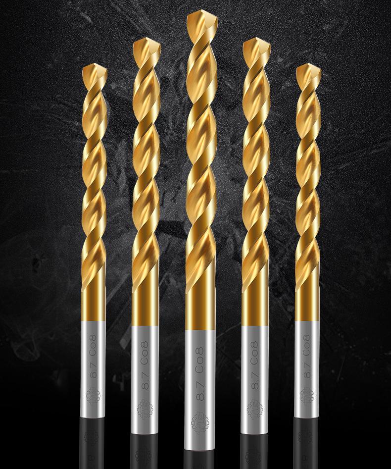 Сверло Tiangong M42 с титановым покрытием из кобальта для твердых металлов и нержавеющей стали