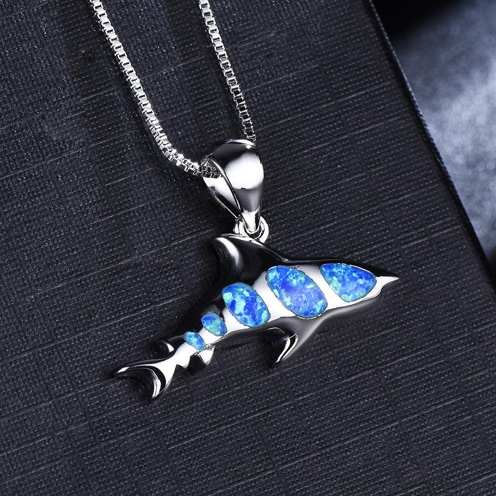 Exquisite Fish-shaped Pendant Shark Necklace for Women European and American Style Simple