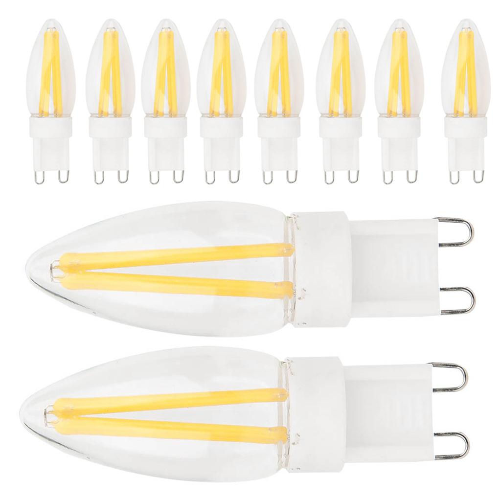 10Pcs G9 LED Bulb 3W Warm White Light Lamp Bi Pin Base Bulb Chandelier Lighting Accessories AC110V