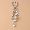Alloy Love Heart Key Chain Shell Starfish Key Ring Pendants For Women Girls Handbag Decor Diy Handmade Jewelry Gifts