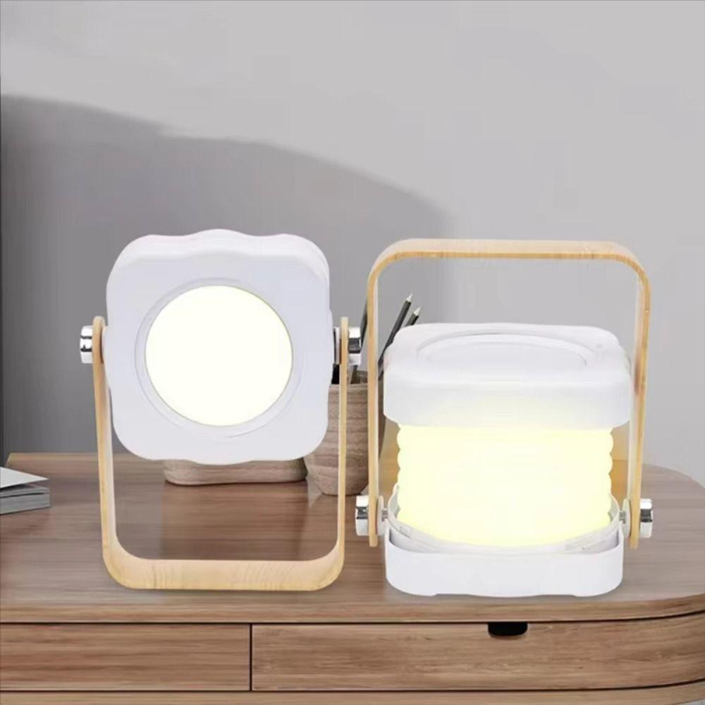 Telescopic Folding Foldable Night Lights Wood Handle Folding Lantern Light Reading