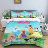 1pcDisney Princess 3D Printed Duvet Cover and Pillowcase Bedding Set, Suitable for Single, Double, King, and Queen Beds.