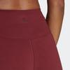 Adidas Женские однотонные леггинсы для фитнеса с логотипом, темно-красные IJ9360