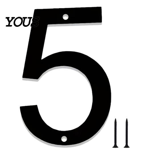 Large Floating Number Sign 3D House for Outside, Modern 0-9 Address Numbers, Apartment Door Signs Weather-proof Metal Door, Mailbox, Wall, Yard