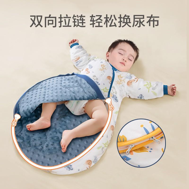 Cotton Baby Sleeping Bag Toddlers 3-36 Months Lightweight Breathable Sleep Sack With Zipper Detachable Sleeves