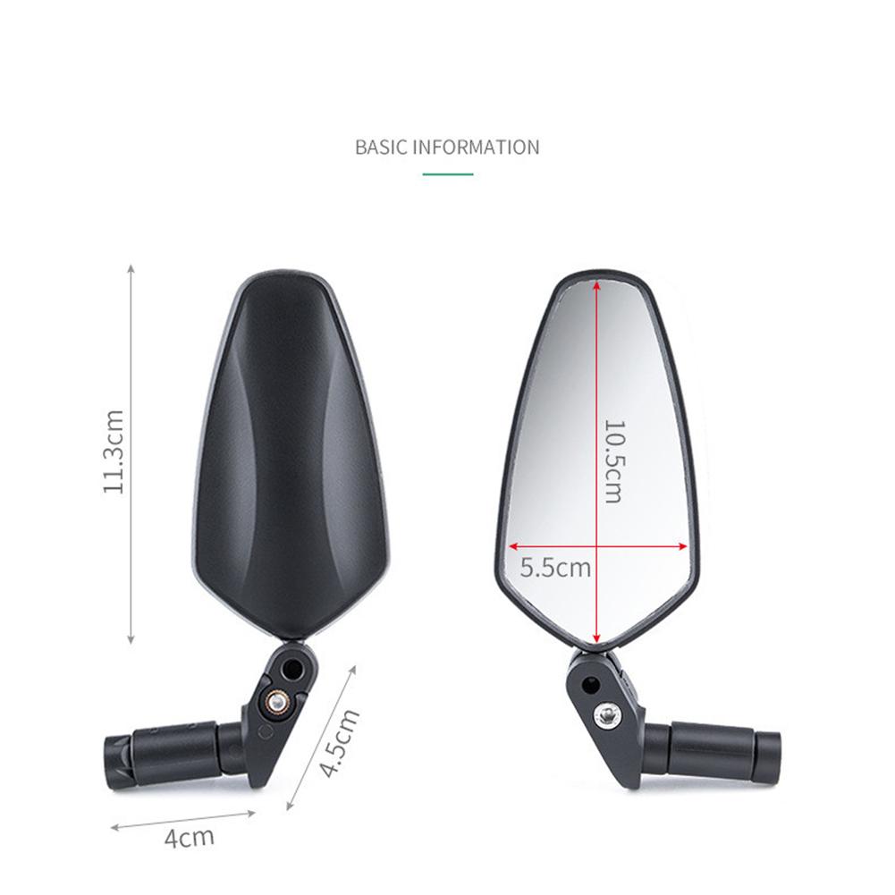 Bicycle Rearview Mirror Adjustable 360 Degree Rotation Stainless Steel Mirror