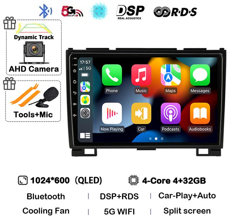 Android 14 Carplay Auto 360 Camera для Great Wall Haval Hover H5 H3 2011-2016 Автомобильный Радио Мультимедийный Плеер GPS Навигация Стерео