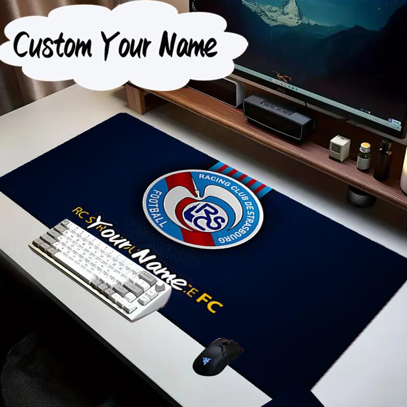 Custom Name Mouse pad Racing Club Strasbourg Crest Mouse Pad Desk Mat, Non-Slip Rubber Backer Pad For Computer Notebook Gaming Mouse Pad Gift