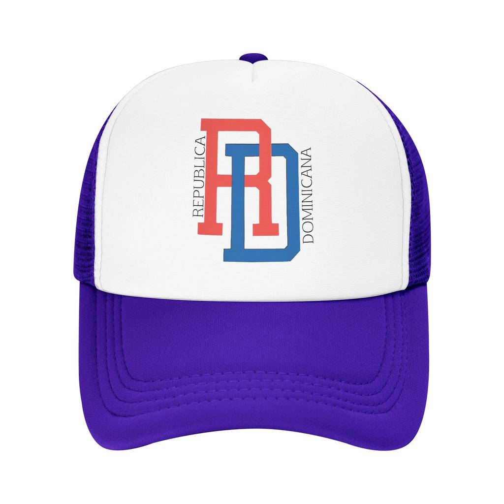 DR Dominican Republic Trucker Caps Unisex Women Outdoor  Dad Hat Sun Hats Racing Cap Adjustable Polyester Mesh Baseball Cap Summer