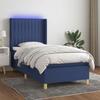 VidaXL Slat Bed Base with Mattress and LED, Upholstered Bed, Single Bed, Adult Bed for Interior Bedroom, 3139019