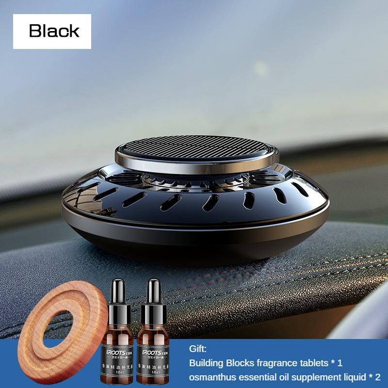 Солнечная автомобильная парфюмерия Тип сиденья Эфирное масло Вращающаяся летающая тарелка Форма НЛО Автомобильная ароматерапия Свежий дезодорант Украшение Эфирное масло * 2 + древесные хлопья * 1