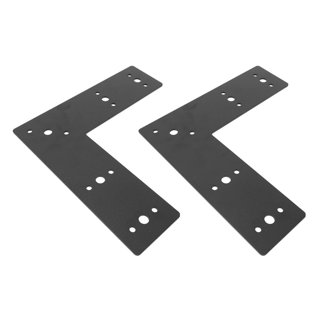 L-образный плоский кронштейн Черный порошковый окрашенный Углеродистая сталь Прямоугольная плоская соединительная пластина Угловой кронштейн для ремонта дома
