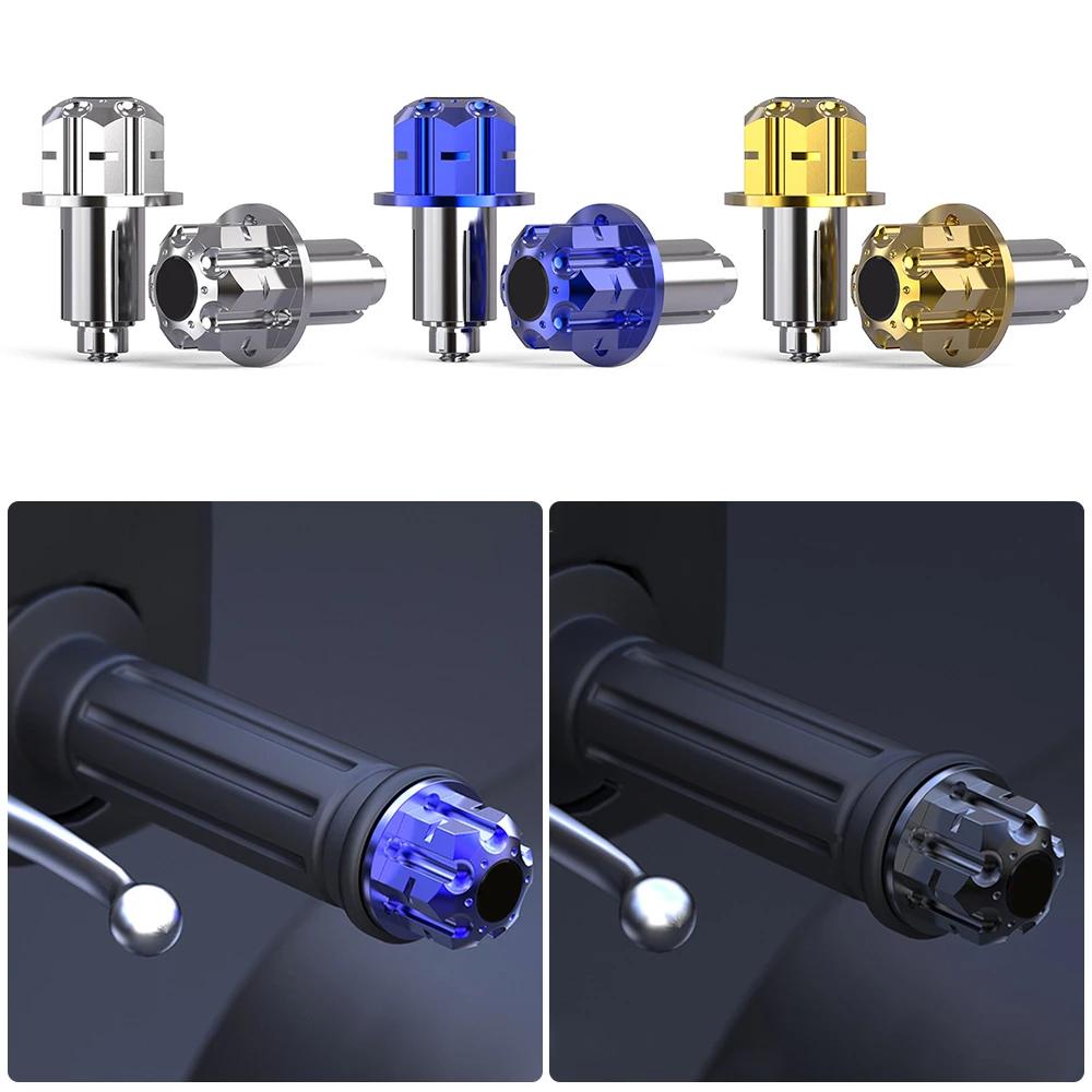 2 шт., алюминиевые ручки руля мотоцикла с ЧПУ, заглушки для руля, слайдеры для 16-18 мм, аксессуары для мотоцикла, универсальные