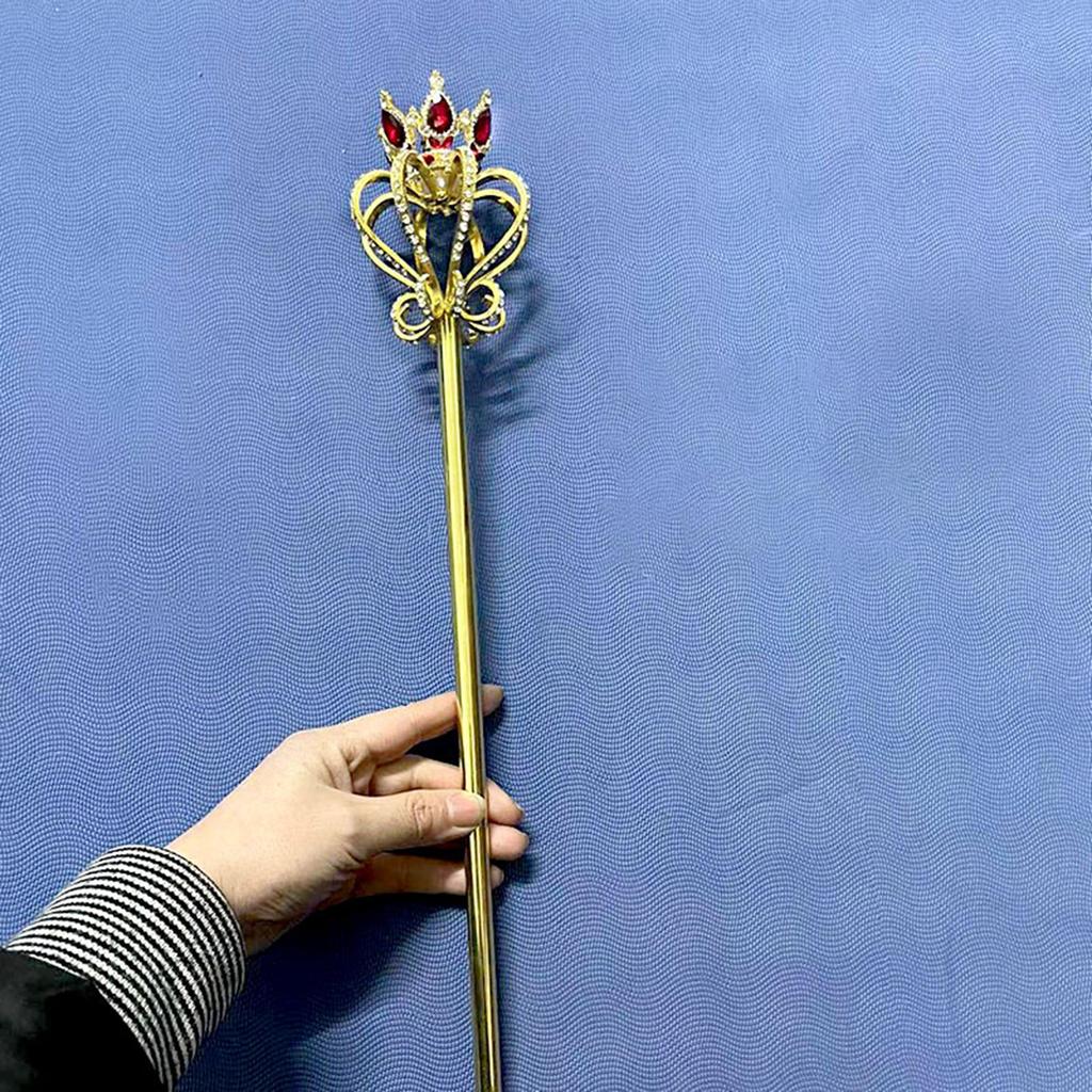 Princess Wands Rhinestone Scepter Role Play Props Sparkly for Queen Magic