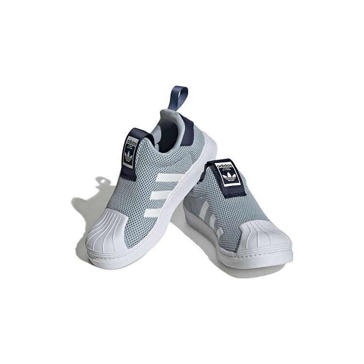 Adidas Оригинальные Superstar 360 Mesh Повседневные Прочные Низкие Детские Кеды для Скейтбординга Детские Кроссовки Синие Белые IF5917