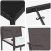Garden Dining Set 9 pcs Brown and Black PE Rattan
