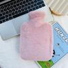 Rabbit Fur Plush Hot Water Bottle