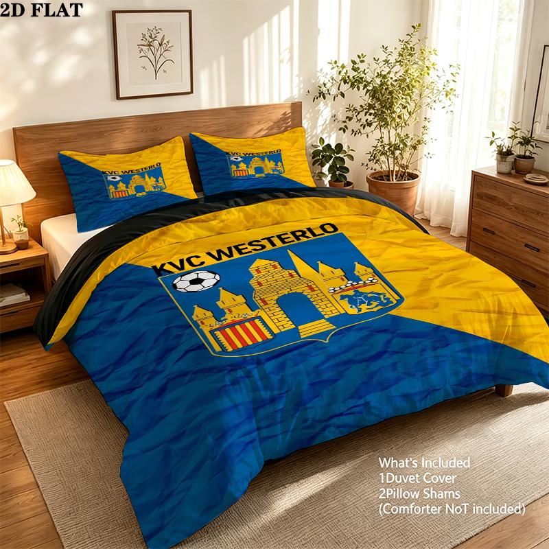 Kvc Westerlo Pattern Bedding uilt Set uilt Cover Pillowcase Home Decoration Birthday Gift (1 * duvet cover + 2 * pillowcase without core)
