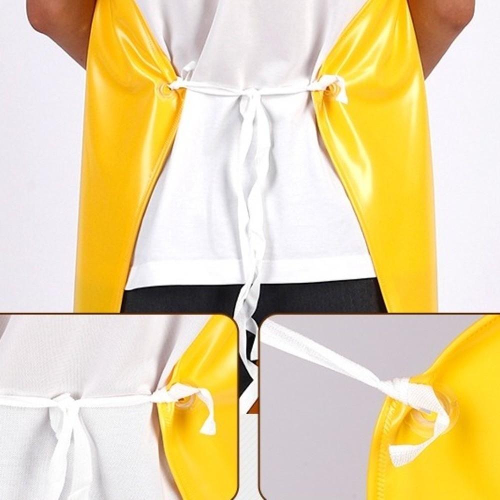 Anti-fouling Waterproof Apron Professional Adjustable Elastic Tie Neck Apron Labor Protection Multi-functional Wash Shop Bib