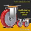 Zhangshi Yijia 3-inch PU Swivel Caster Wheel with Threaded Stem