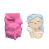 Conch Girl Flower  Silicone Mold Concrete Candlestick Resin Mould  Succulent Planter Molds Craft Home Decorations