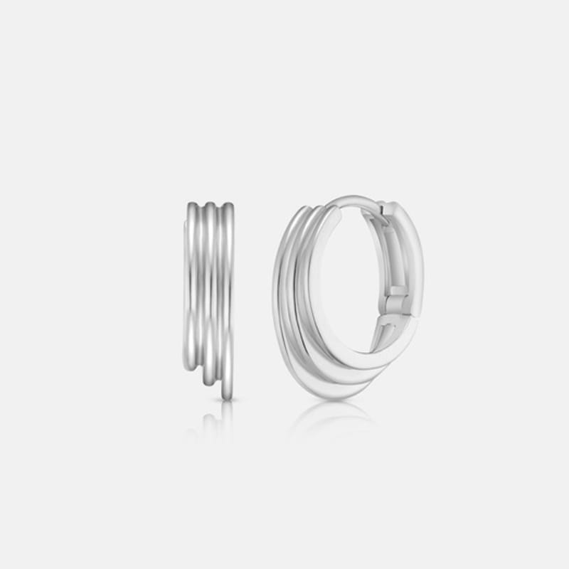 METROCITY JEWELRY Corte Sterling Silver White Earrings A241SE0127WPQ