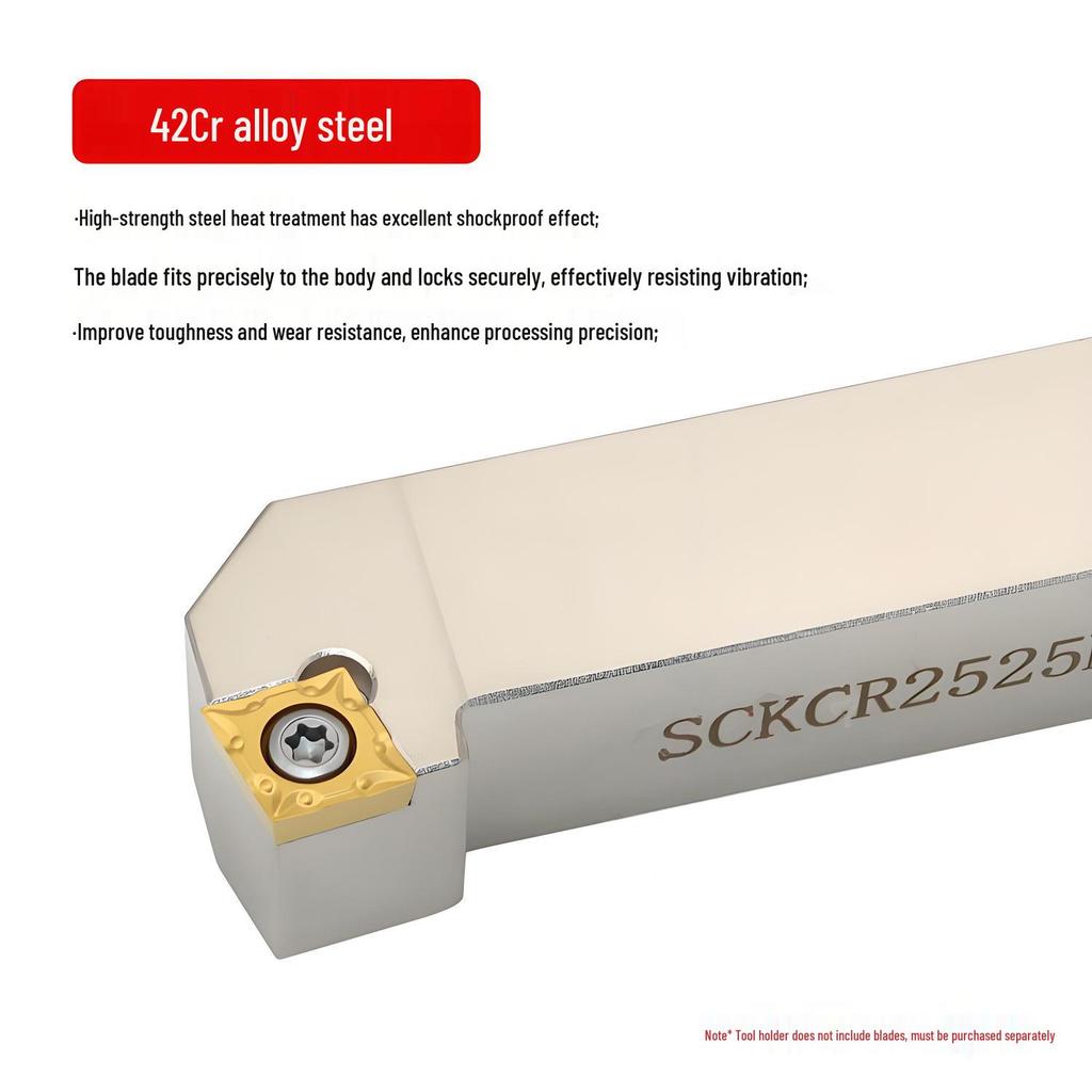 95° CNC External Turning Tool Holder, SCLCR2020K09, Anti-Vibration, 75° Tool Body, SCKCR1616H09