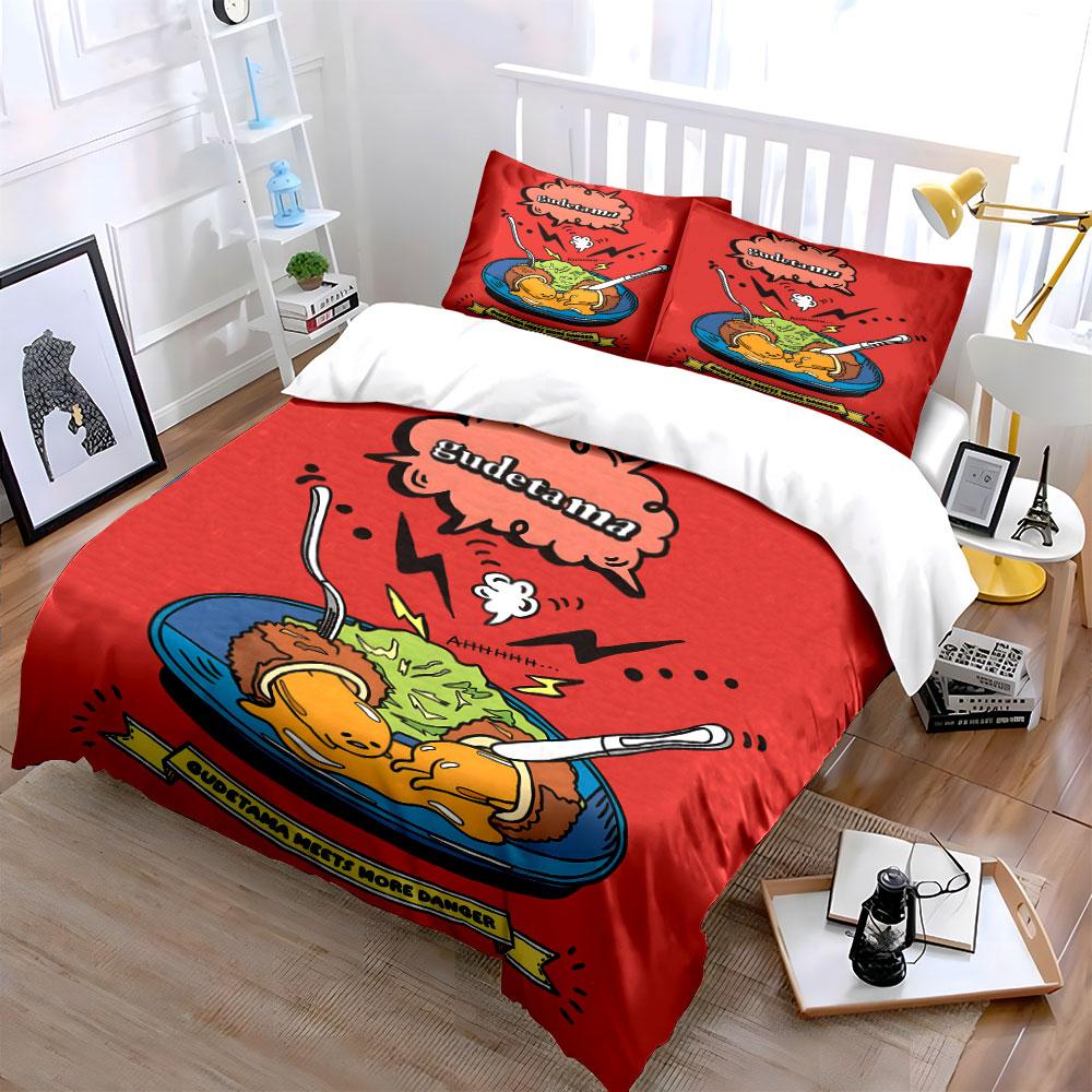 Egg characters with utensils. Bedding sets Duvet cover sets Duvet covers Pillowcases(1 * Duvet Cover 2 * Pillowcases without duvet insert)