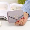 New Short Leather Women's Purse Metal Heart Pattern Buckle Cute Wallets for Women Slim-fit Simple Card Wallet