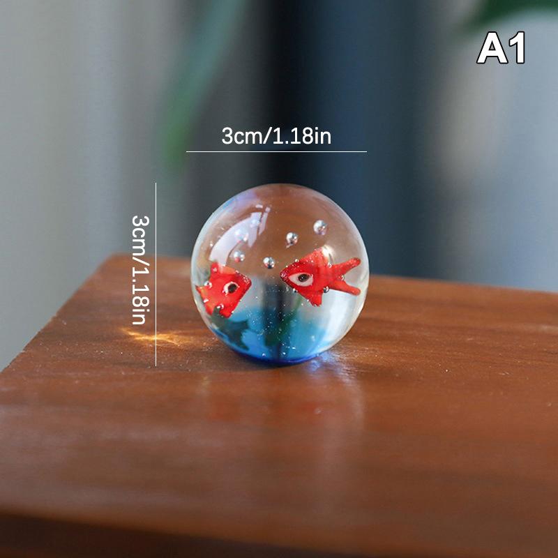 Handcrafted Glass Pocket Fish Figurine Mini Pocket Fish Ornaments Vibrant Glass Fish Desktop Decoration Home Office Decor