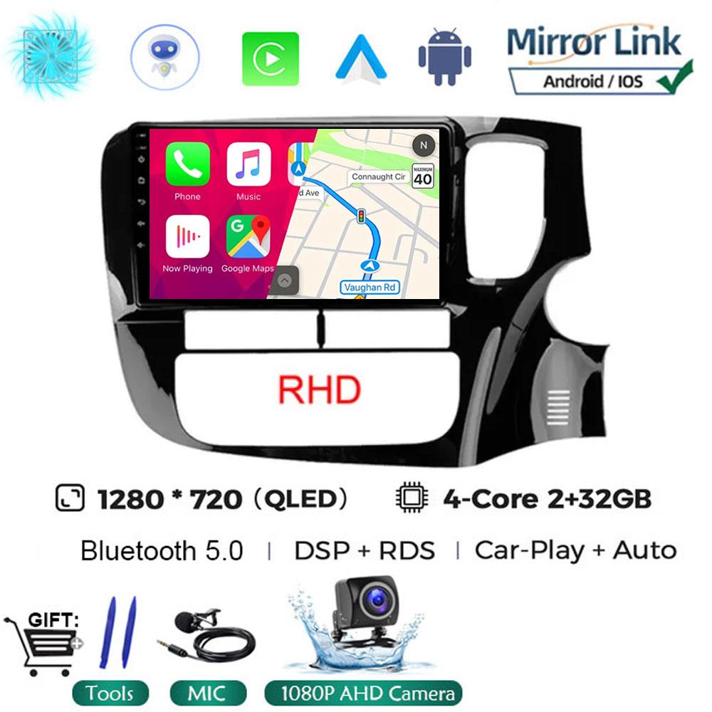 9-дюймовый Android 14 для Mitsubishi Outlander 3 GF0W GG0W RHD 2012 - 2018 автомобильное радио Авторадио Навигация GPS ADAS SWC Мультимедиа 4G