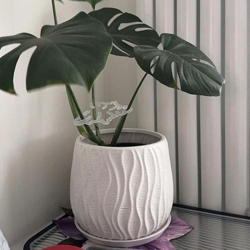 Высокий цилиндрический цветочный горшок из смолы