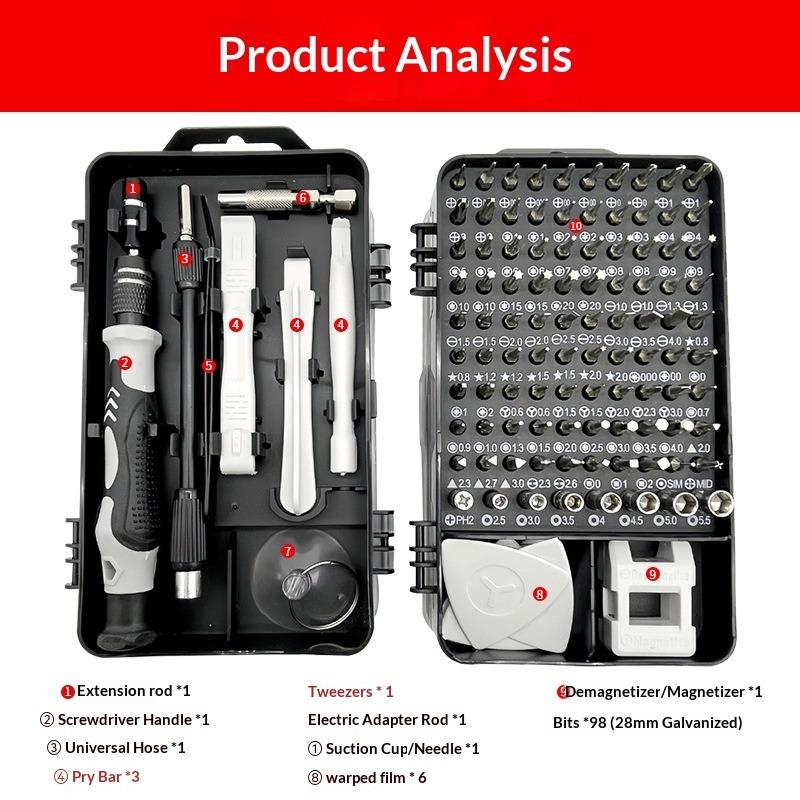 15Pcs Screwdriver Mobile Phone Watch Repair Tool Multi-function Precision Screw Batch Set