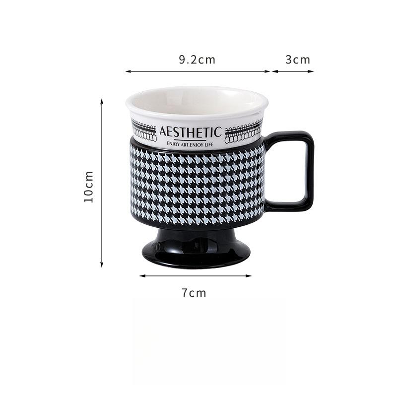 French Mug Exquisite Goblet Office Coffee Cup High Value Ceramic Cup Couple Best Friend Souvenir