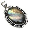 Pendant Shiney Labradorite Gemstone Handmade Mother's Day Silver Jewelry 2"