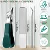 Large Opening Nail Clipper with Slanted Tip, Anti Splash, Single Armor, Groove Nail Clipper, Thick Toenail Pliers, High-end