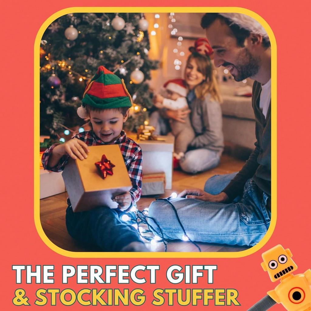 4 Pcs Telescopic Suction Cup Robot Toy, Coolest Pop Tubes Sensory Toys For ToddlersEducational Fidget Toys Robot Party Favors,Perfect Holiday Gift