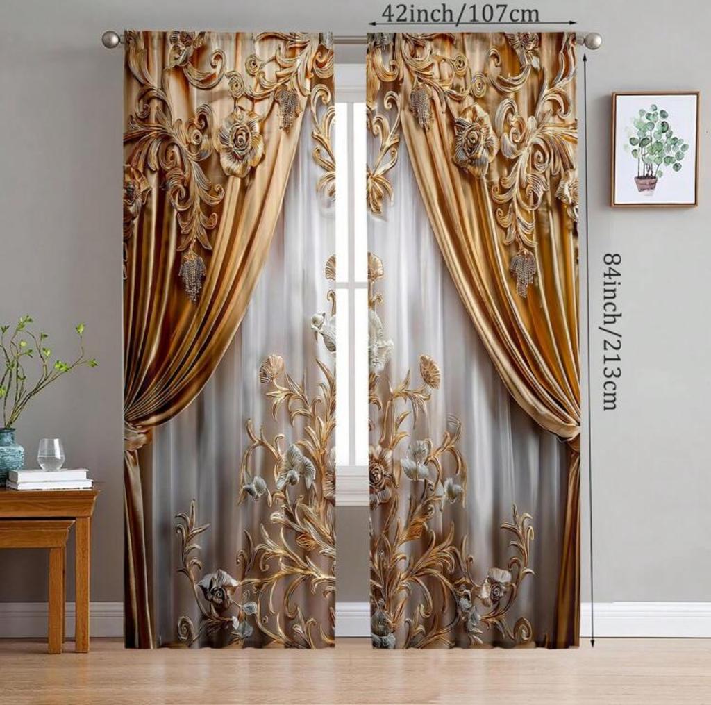 Шторы с ретро европейским ложным фоновым узором, украшение для спальни и гостиной, украшение дома, украшение комнаты