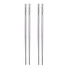 Boundless Voyage Camping Titanium Chopsticks, Square Chopsticks, Round Chopsticks, Outdoor Chopsticks with Storage Bag (Round Set of 2) Ti1002T
