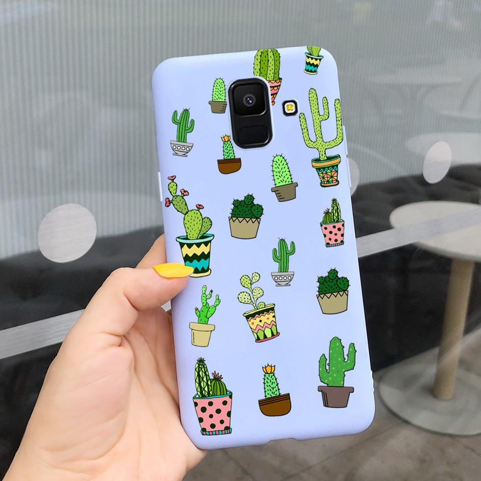Для Samsung Galaxy A6 2018 Чехол SM-A600F Милый Подсолнух Астронавт Чехол для Телефона Для Samsung A6 Plus 2018 A6Plus A6+ SM-A605F Coque