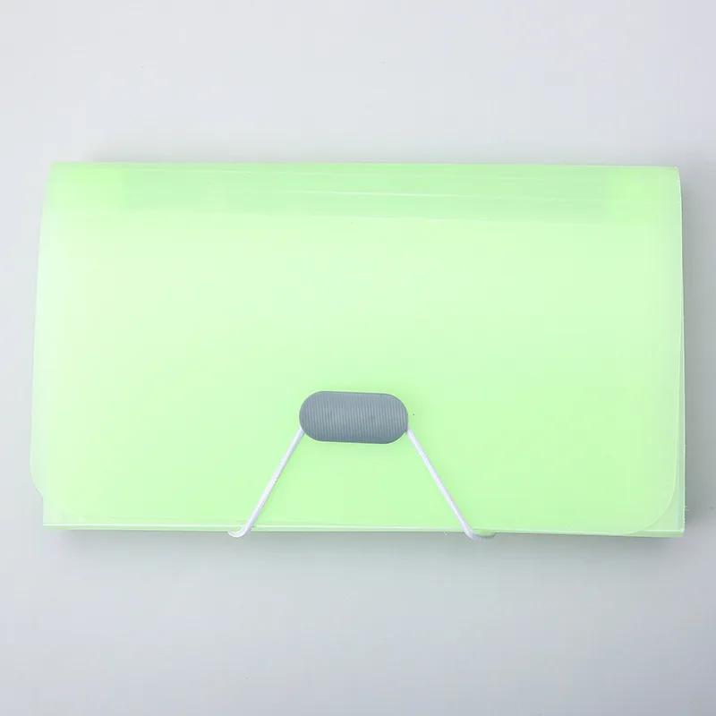 A6 Expanding File Folder Buckle Wallet Organ Bag Documents Folders Organizer File Pouch Bill Folder Family School Office Binder