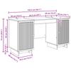 Desk in Grey Sonoma Particleboard 142.5 x 50 x 75 cm