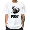 Mens Tshirt 100 Cotton Casual Pug Print Mens T Shirts Fashion Summer Casual Loose Men Tshirt Shirts Tops Men Tshirt Tees
