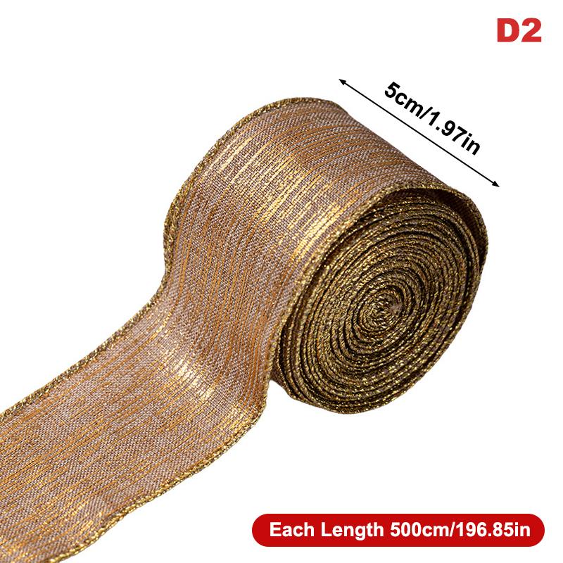 5M Christmas Ribbon Diy Christmas Tree Decoration Wreath Decoration Christmas Tree Snowflakes Snowman Pattern Xmas Holiday Decor