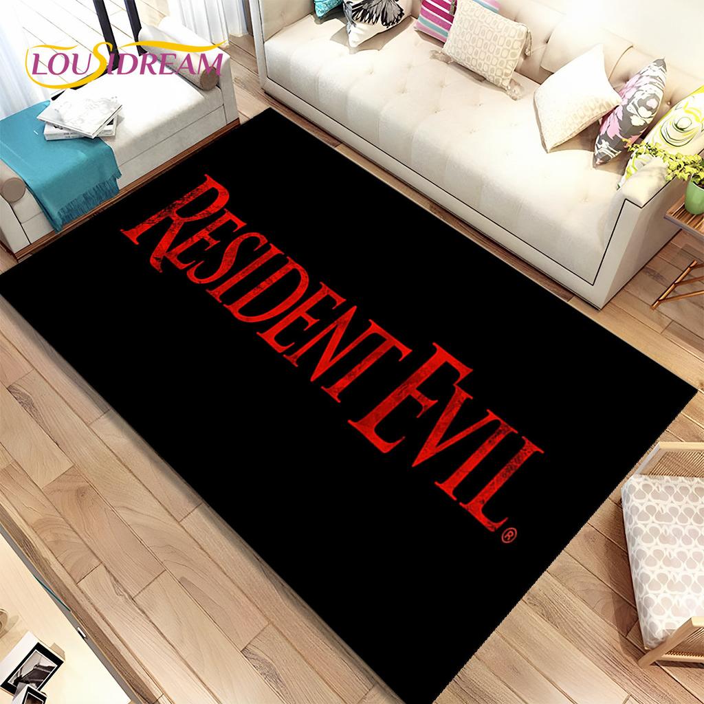 3D R-Resident Evil Games Gamer Area Rug, ковер для гостиной, спальни, дивана, коврика для двери, детский игровой нескользящий коврик