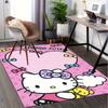 1 шт. Sanrio Hello Kitty Ковер для офиса с принтом русалки Прямоугольный коврик под стол, Идеальный декор для гостиной, спальни, кухни, Нескользящий пол
