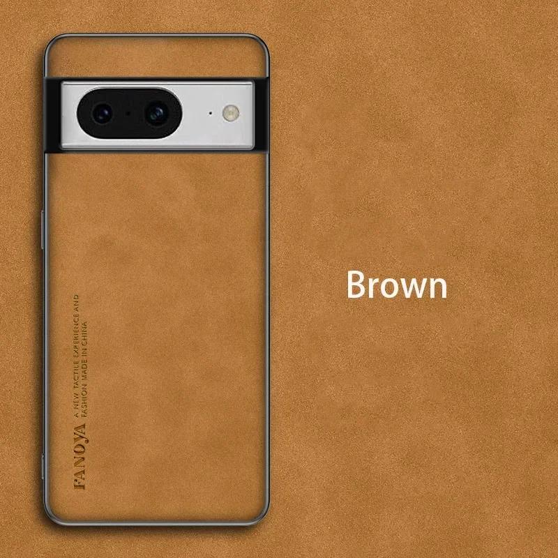 Кожаная задняя крышка-чехол из силикона с отделкой под овчину для Google Pixel 10 XL 9A 9 pro 8 8A 7 7A 6A Бампер Coque для Google Pixel 10A